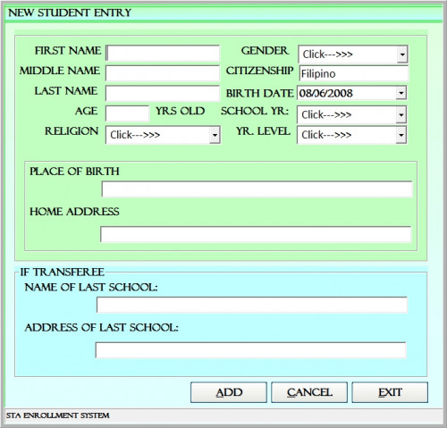 High school enrollment system thesis